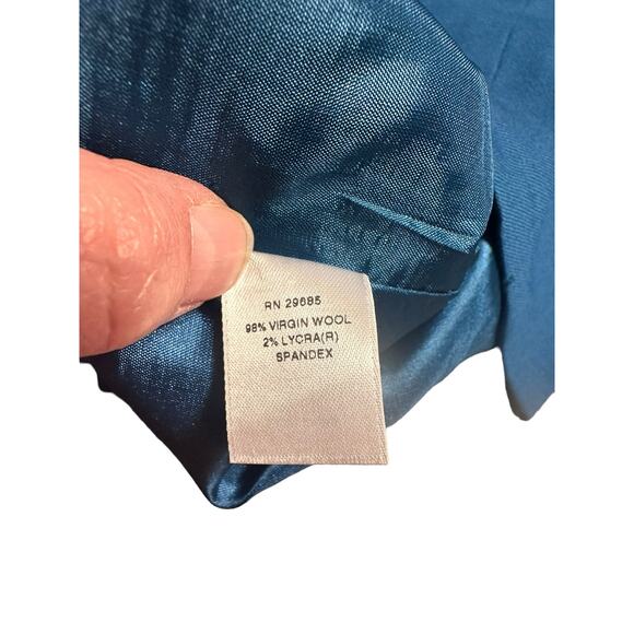 Pendleton Woolen Mills Shift Dress Teal Navy Blue Size 4 Sleeveless - Picture 4 of 7